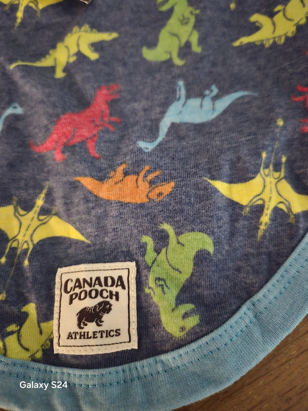 Canada Pooch Dog Follow Me Tee 20 Inch For 33-40 Lbs New Dinosaur Print